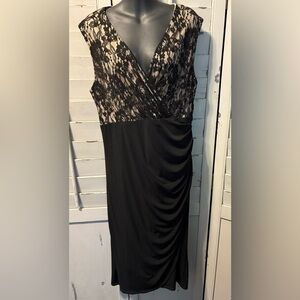 Vintage Long Tall Sally Black Sheath Midi Dress